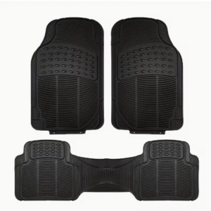Universal 3-Piece Colour Heavy-Duty Rubber Floor Mat Set