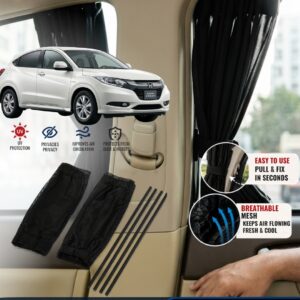 Honda Vezel Custom Fit Retractable Curtains Sliders Railing