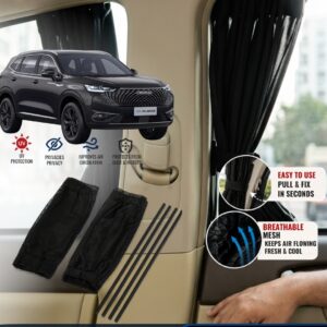 Haval H6 2022-2025 Custom Fit Retractable Curtains Sliders Railing